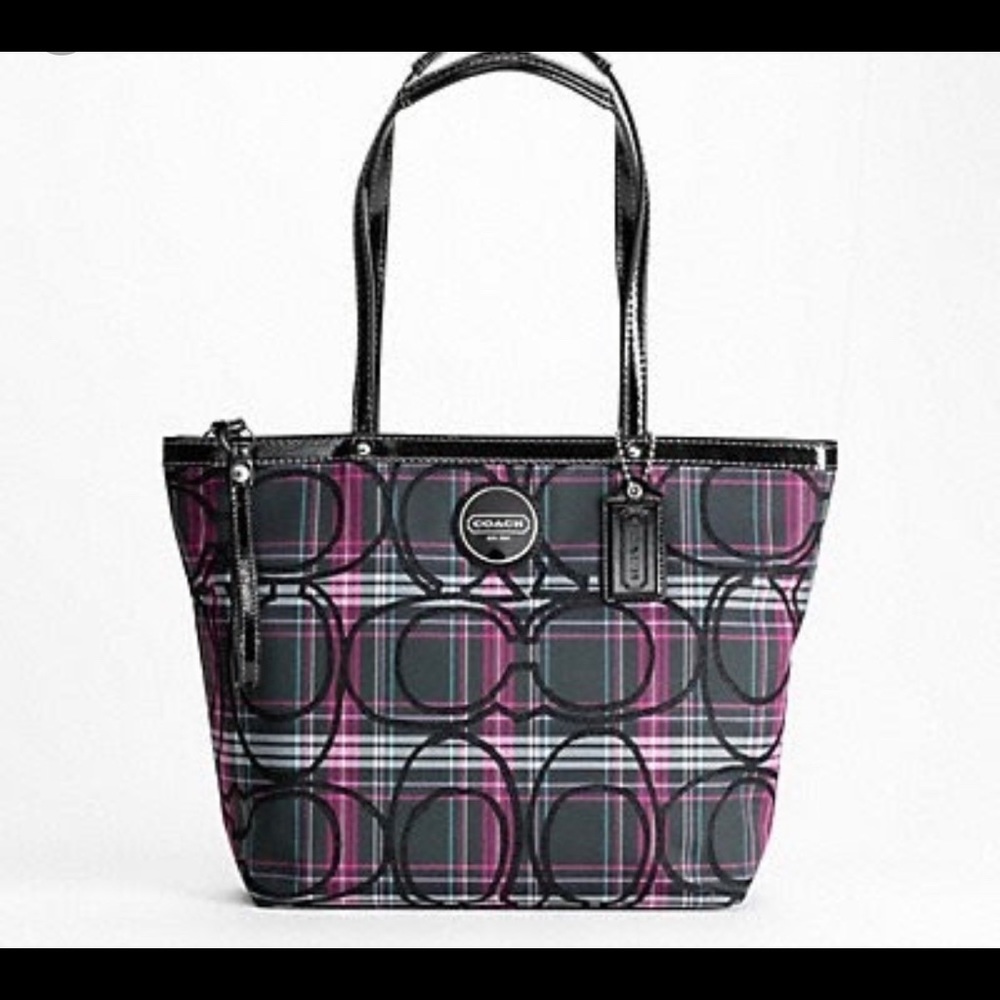 Plaid Coach Bag